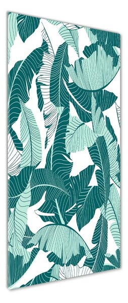 Tablou Printat Pe Sticlă frunze tropicale