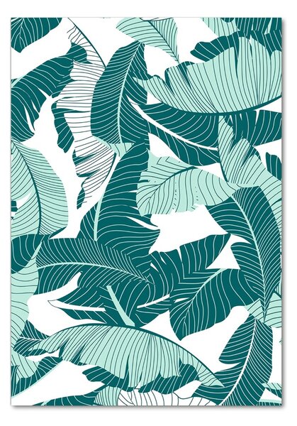 Tablou Printat Pe Sticlă frunze tropicale