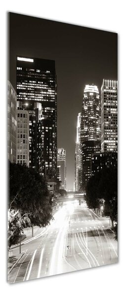 Tablou Printat Pe Sticlă Los Angeles, pe timp de noapte