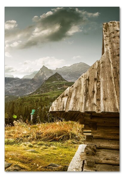 Tablou pe pe sticlă Apus de soare Tatra