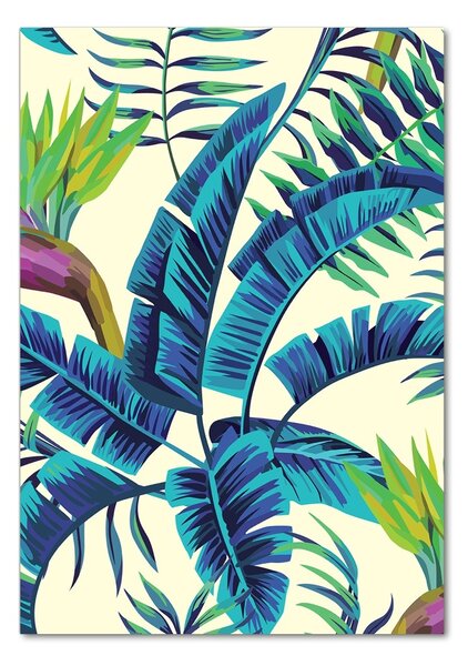 Tablou din Sticlă frunze tropicale