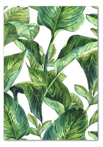 Tablou Printat Pe Sticlă frunze tropicale