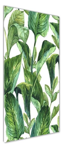 Tablou Printat Pe Sticlă frunze tropicale