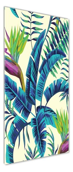 Tablou din Sticlă frunze tropicale