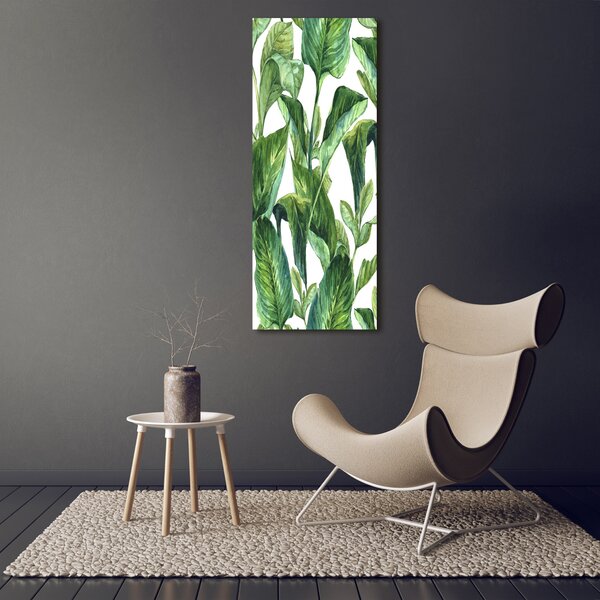 Tablou Printat Pe Sticlă frunze tropicale