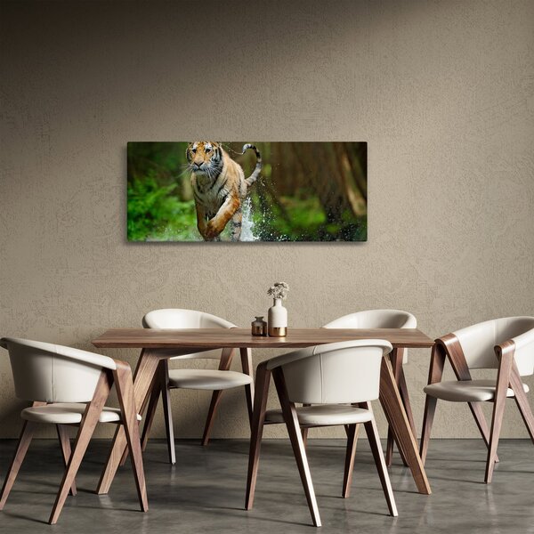 Tablou cu trigrul fugind (120x50 cm)