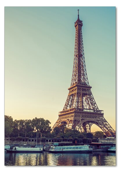 Tablou Printat Pe Sticlă Turnul Eiffel din Paris