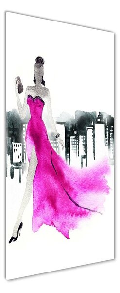 Tablou Printat Pe Sticlă ilustrare de moda
