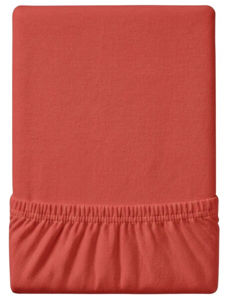 Cearsaf Jersey EXCLUSIVE cu elastic rosu 160 x 200 cm
