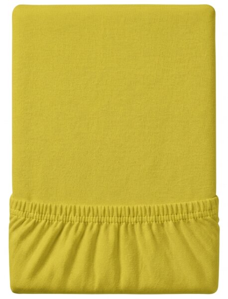 Cearsaf Jersey EXCLUSIVE cu elastic 90x200 cm Galben Gramaj (densitatea fibrelor): Lux (190 g/m2)