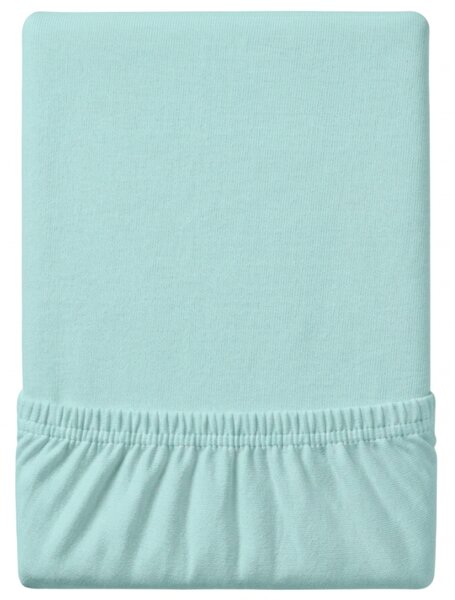 Cearsaf Jersey EXCLUSIVE cu elastic verde mentol deschis 90 x 200 cm