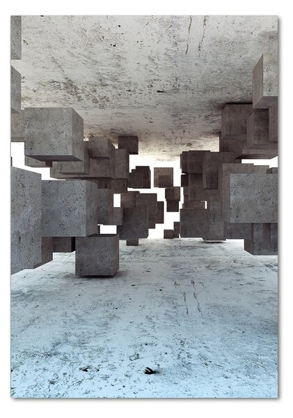 Tablou sticlă Cuburi din beton