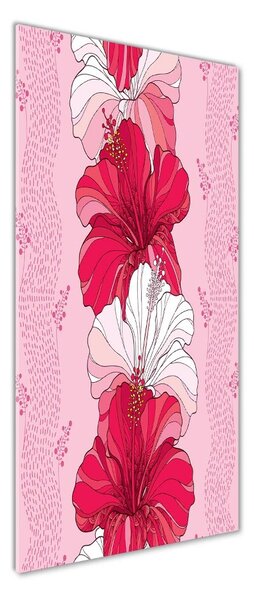 Tablou pe pe sticlă hibiscus