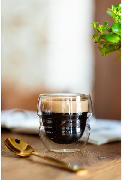 Cești 2 buc. pentru espresso/cu perete dublu din sticlă 70 ml Sferico – Vialli Design