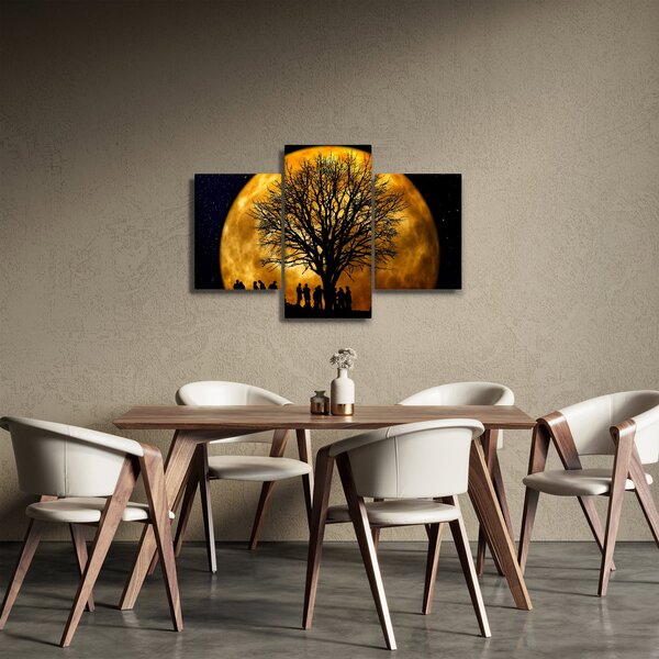 Tablou cu luna și siluete (90x60 cm)