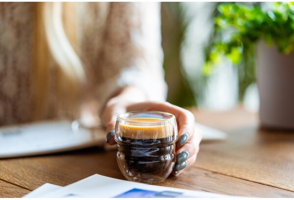 Cești 2 buc. pentru espresso/cu perete dublu din sticlă 70 ml Sferico – Vialli Design