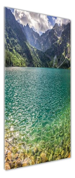 Tablou sticlă Lacul în munți