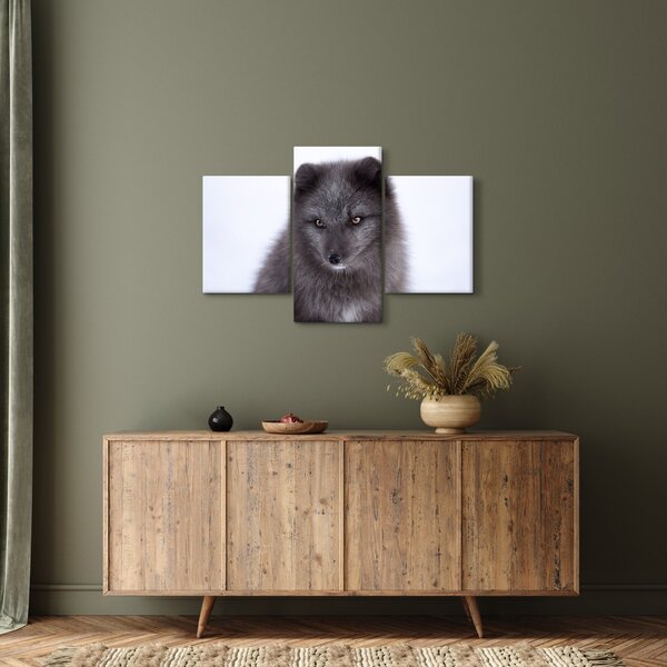 Tablou cu vulpe polară (90x60 cm)