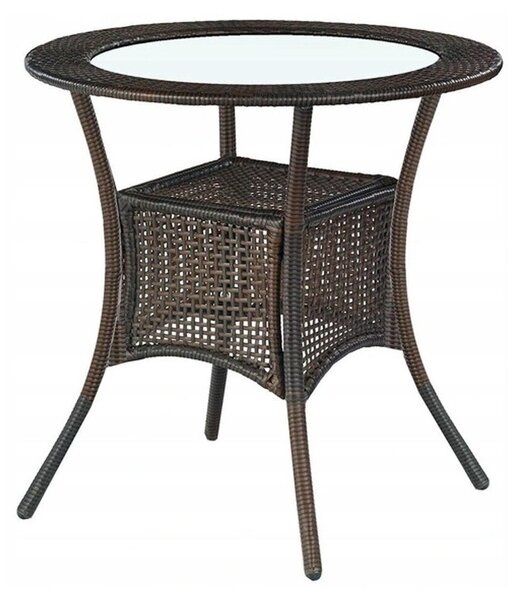 Masă de exterior Houston 184, Maro închis, Lozie din plastic, 74cm, 8 kg