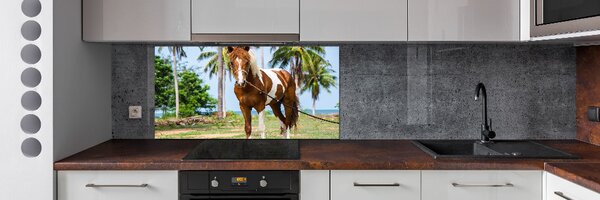 Panou sticlă decorativa bucătărie cal pinto