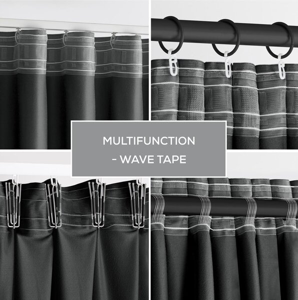 Draperie gri dimout (semi-opacă) din catifea 140x270 cm – Restilo