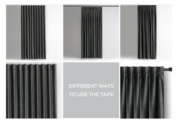 Draperie gri dimout (semi-opacă) din catifea 140x270 cm – Restilo