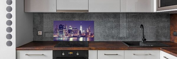 Panou de bucătărie New York pe timp de noapte
