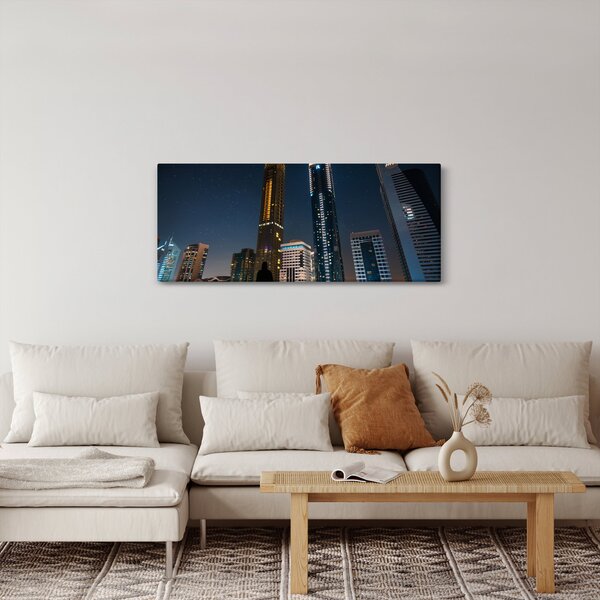 Tablou cu orașul nocturn (120x50 cm)