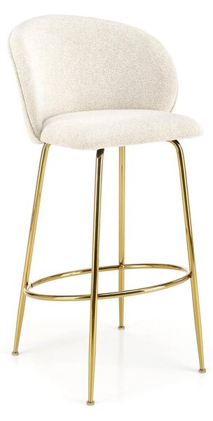 Scaun bar Houston 1554, Crem, Auriu, 132x52x59cm, 7 kg