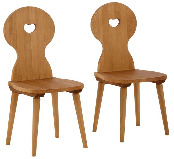 Set 2 scaune Ulf natur 45/47/95 cm