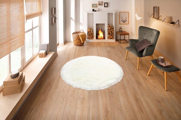 Covor Home affaire Valeria blana artificiala, alb 175 cm