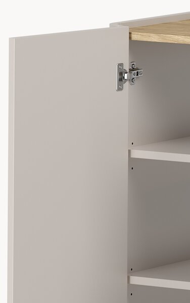 Comodă cu sertare pe picioare Elivo 150 cm - cașmir / stejar uleiat