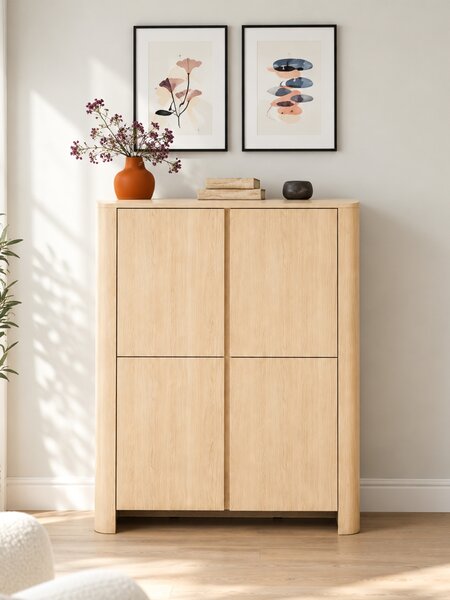 Comodă înaltă Sorrenti 103 cm - stejar Vicenza