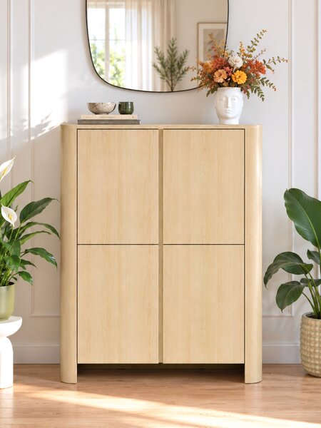 Comodă înaltă Sorrenti 103 cm - stejar Vicenza