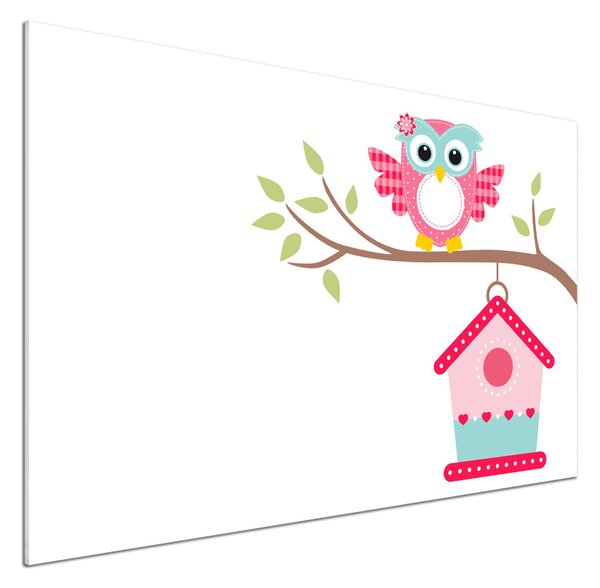 Panou perete bucătărie Owl pe o ramură