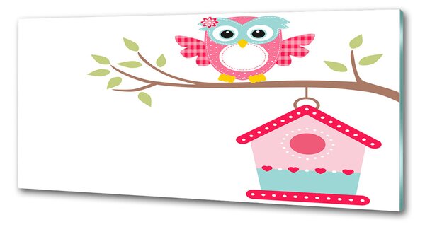 Panou perete bucătărie Owl pe o ramură