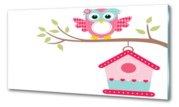 Panou perete bucătărie Owl pe o ramură