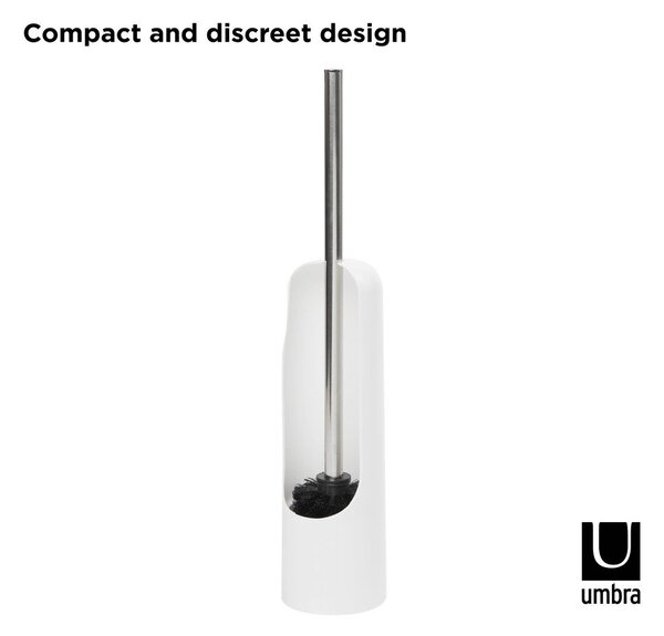 Perie de WC albă din plastic Touch – Umbra
