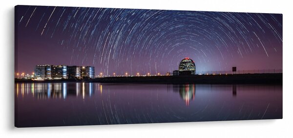 Tablou cu cerul nocturn și stele (120x50 cm)