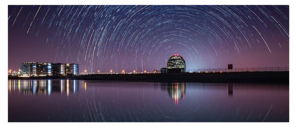 Tablou cu cerul nocturn și stele (120x50 cm)