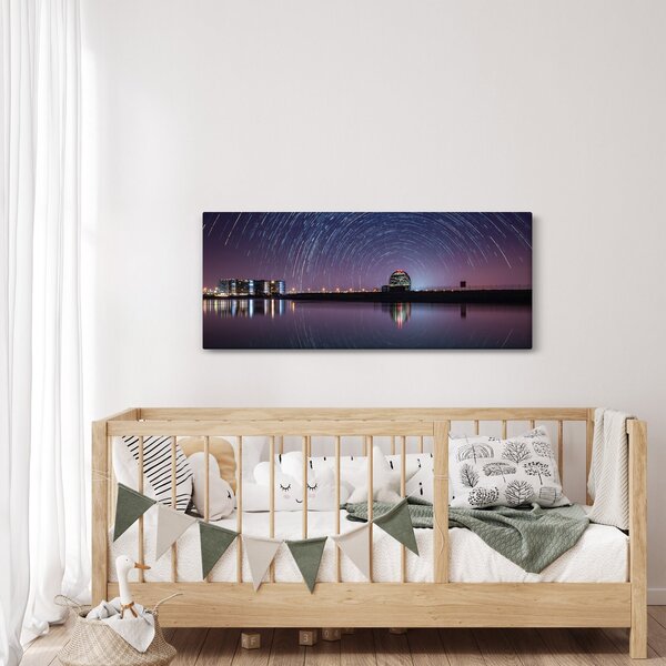 Tablou cu cerul nocturn și stele (120x50 cm)