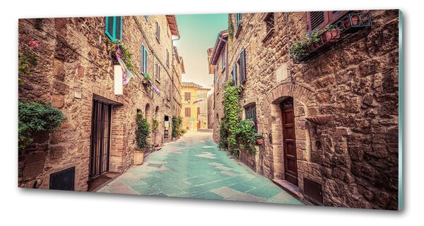 Panou sticlă decorativa bucătărie străzile italiene