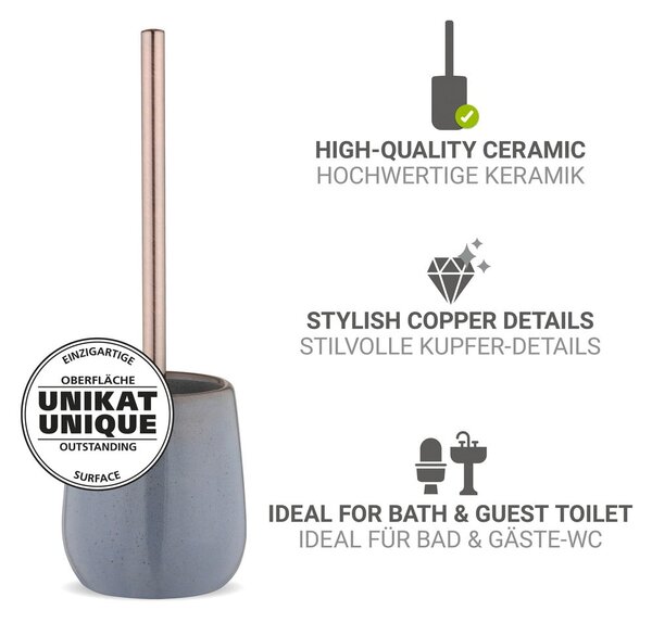 Perie de WC gri din ceramică Sirmione – Wenko