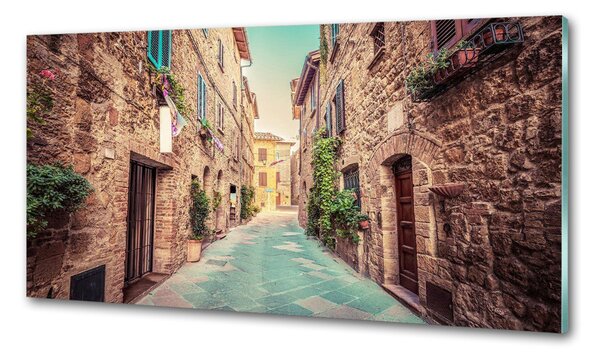Panou sticlă decorativa bucătărie străzile italiene