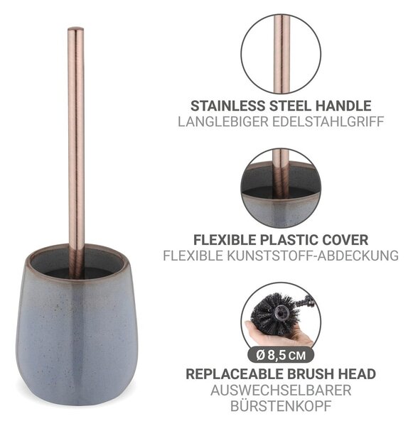 Perie de WC gri din ceramică Sirmione – Wenko