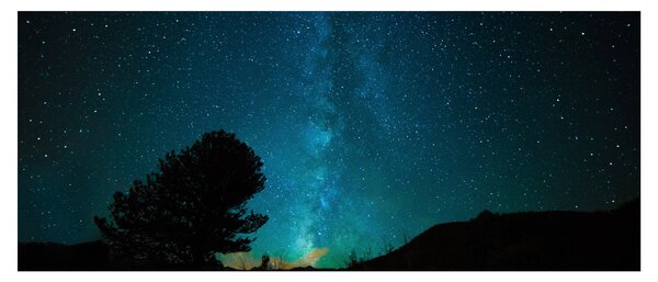Tablou cu cerul nocturn și stele (120x50 cm)