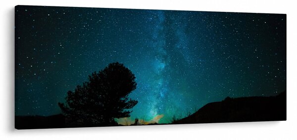 Tablou cu cerul nocturn și stele (120x50 cm)