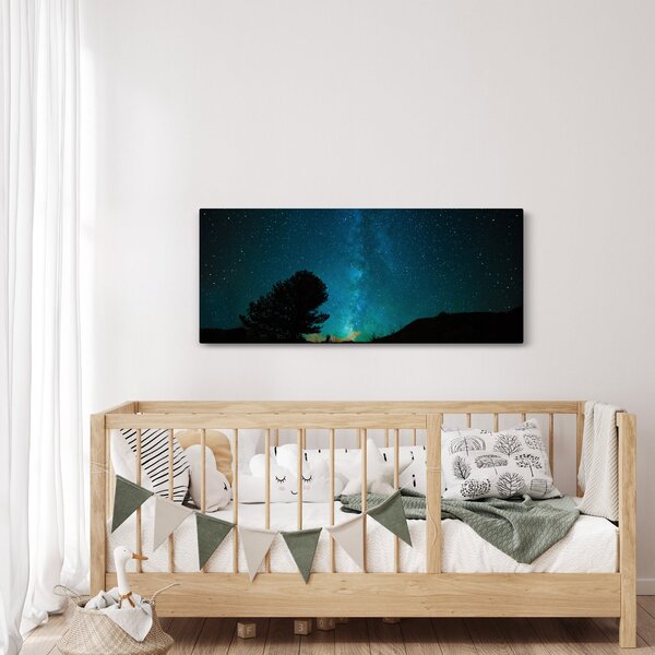 Tablou cu cerul nocturn și stele (120x50 cm)