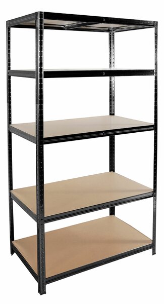 Raft metalic Linder Exclusiv 180x90x40 cm 5 rafturi Negru