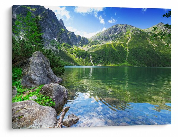 Tablou cu lac în munții Tatra (70x50 cm)